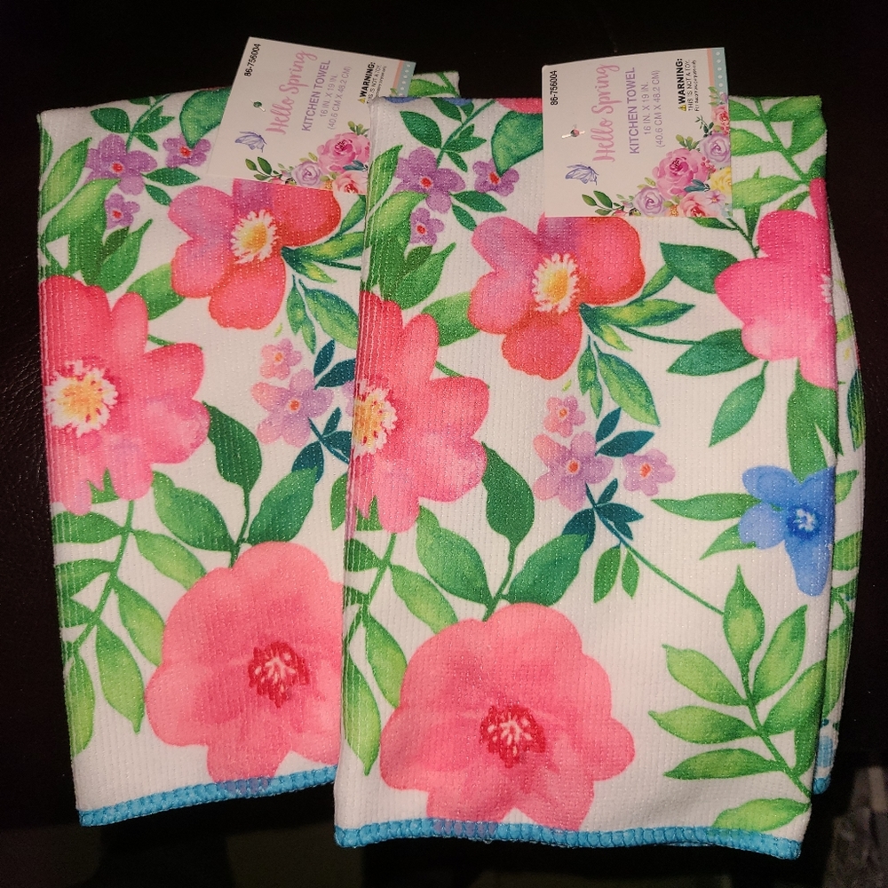 🎯Set of 2 spring kitchen towels